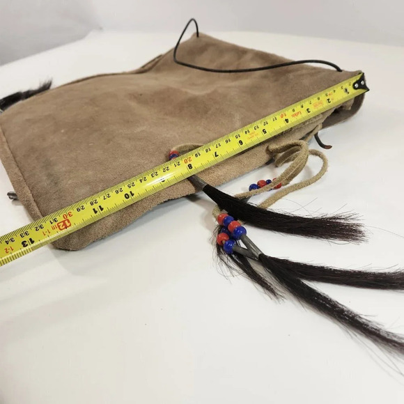 Handmade Leather Beaded Purse Handbag - Picture 13 of 13